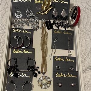 Cookie Lee Jewelry Bundle Collection - Silver Gold Red Black